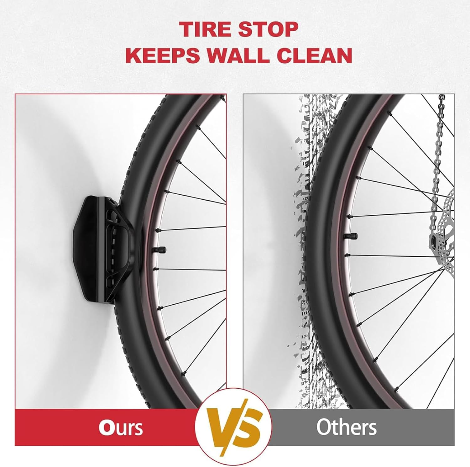 Swivel Bike Wall Mount, Bike Hooks for Garage, Wall Mount Bike Rack Bike Hangers for MTB, Road, Bicycle, Bike Storage Rack for Garage Apartment Indoor (2Pack) image number 1