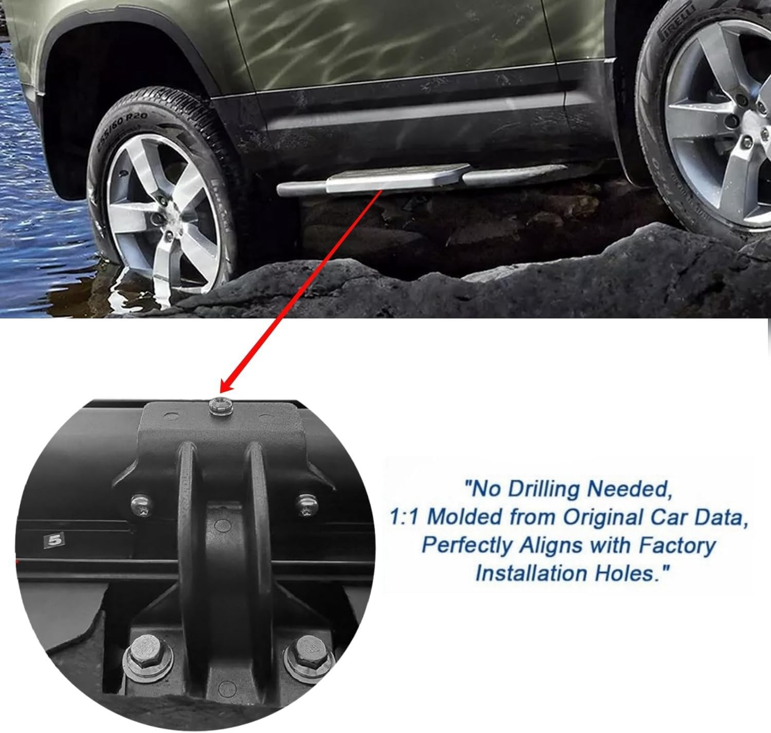 Running Boards Fits for LR Defender 90 2Door 2020 2021 2022 2023 2024 2025 Side Steps image number 4