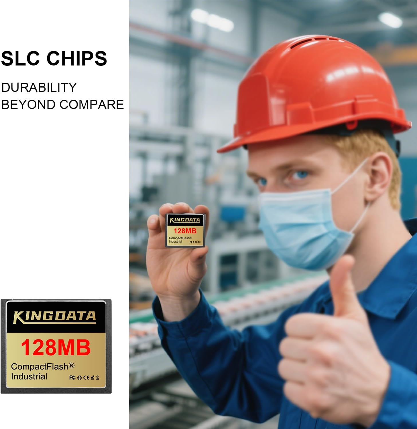 Compact Flash Memory Card Industrial 2Pack 128MB FAT16 Type I for Industrial Equipment Vintage Digital Cameras image number 3