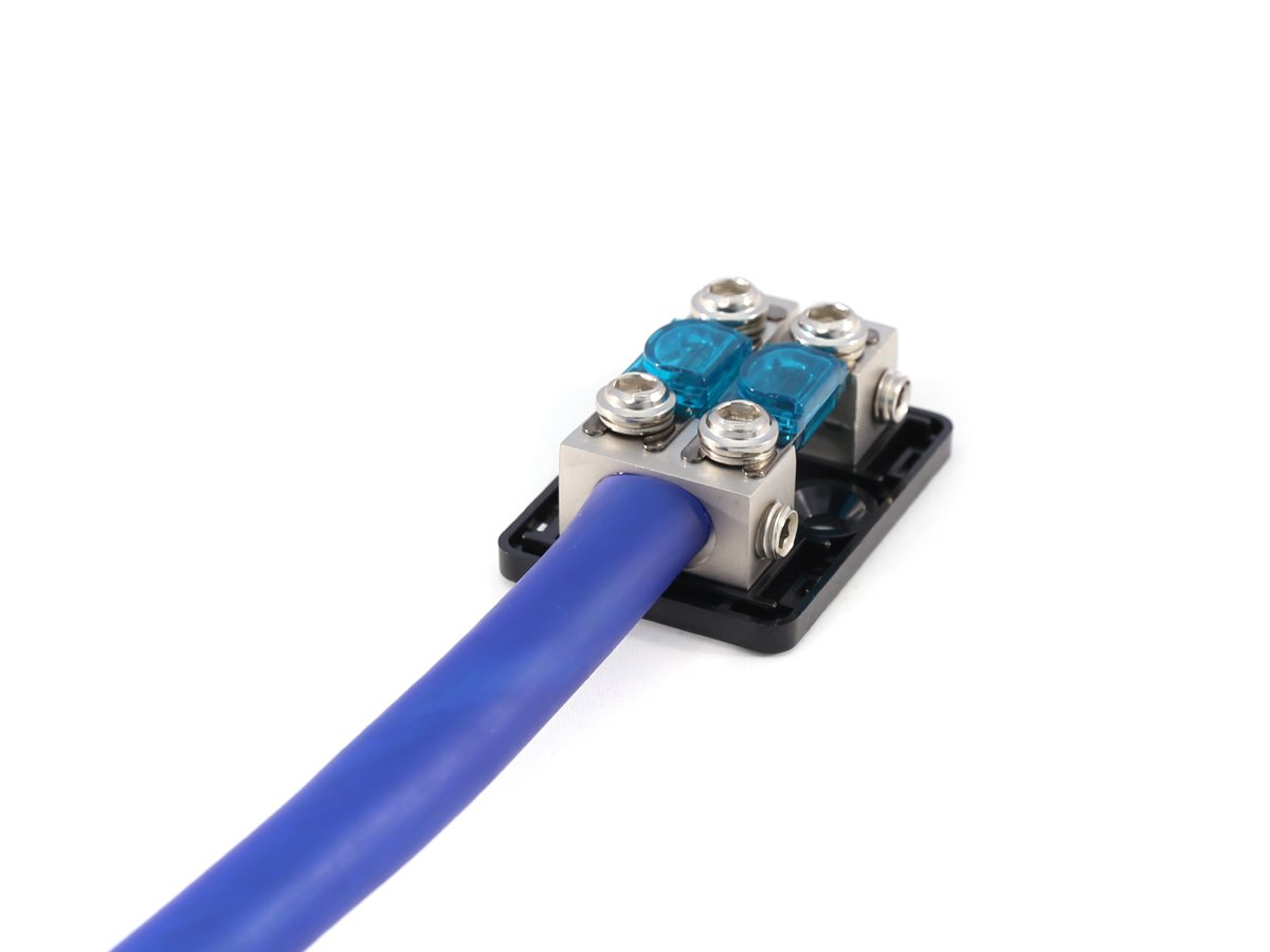 Knukonceptz Bassik 2 Way Mini ANL Fuse Distribution Block - 1/0 Gauge to 4 Gauge - 50 Amp image number 3