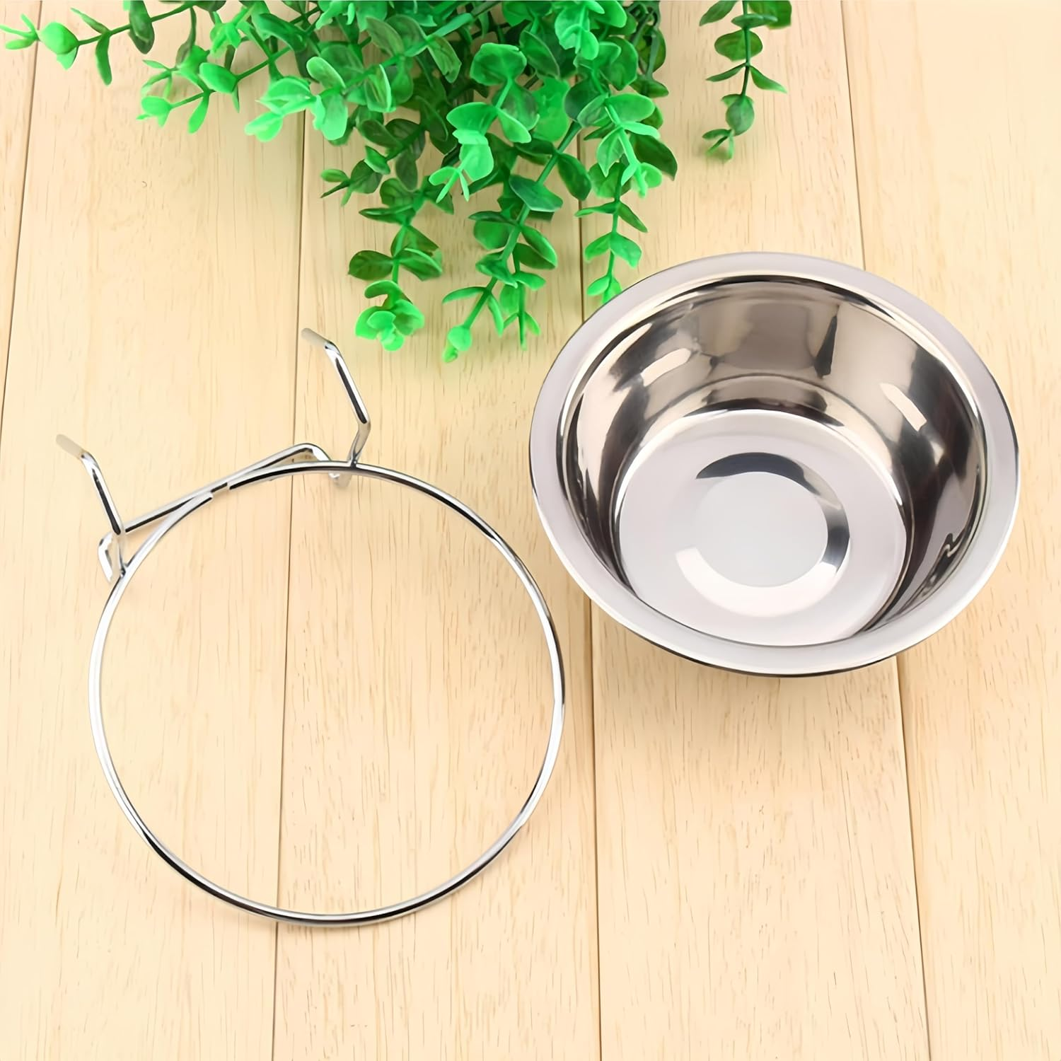 Set of 2 Stainless Steel Kennel Water Bowl Hanging, Crate Hanging Pet Bowls for Food and Water Dog Crate Water Bowl Dog Dish Feeder Food Holder No Spill image number 1
