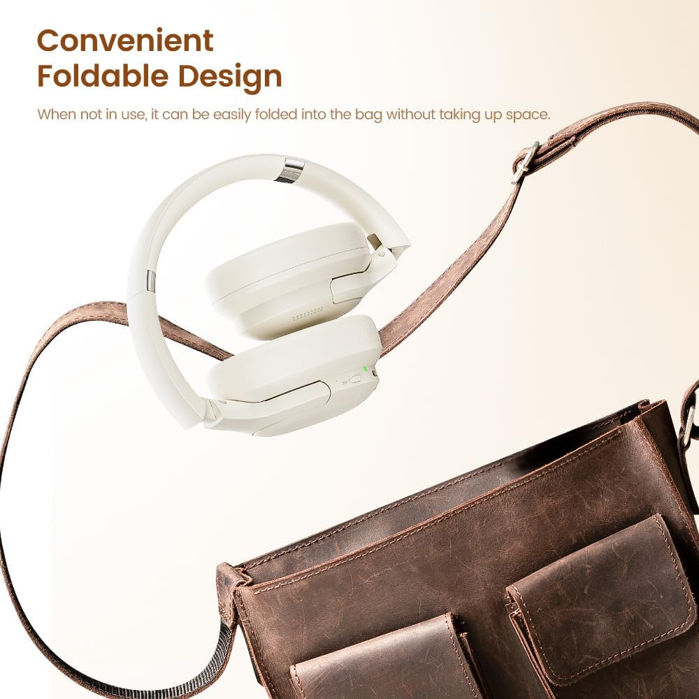 Toocki Bluetooth 5.3 Headphones, Foldable, Speaker 40 Mm, Battery Life 26 Hours