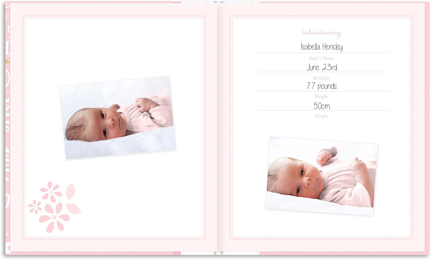 Lil Peach First 5 Years Dream Big Wordplay Baby Memory Book Journal, Pink
