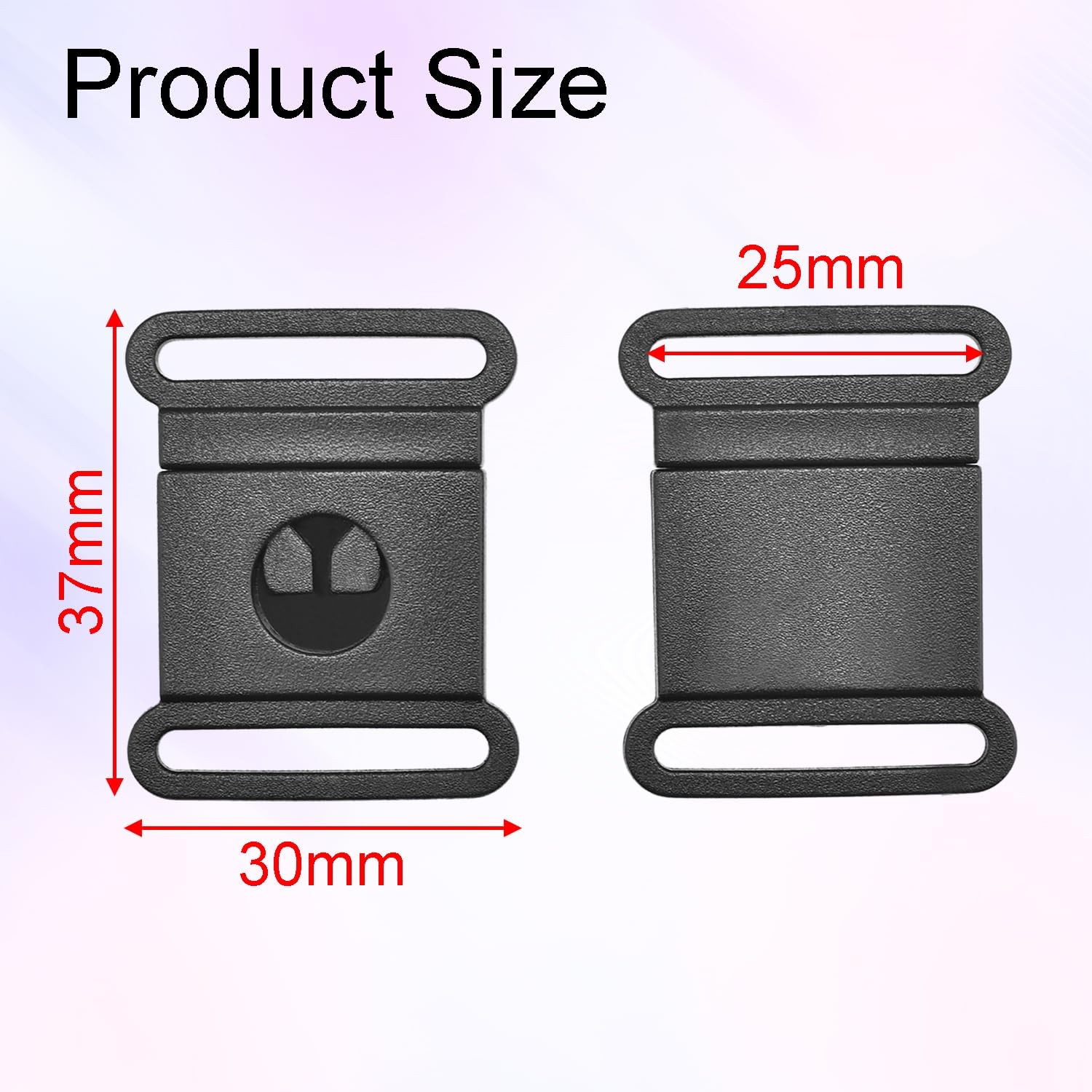 100Pcs Pack 3/8" 5/8" 3/4" 1" Webbing Black Plastic Safty Breakaway Bra Buckle Cat Dog Collar Harness Strap Parts Accessories image number 5