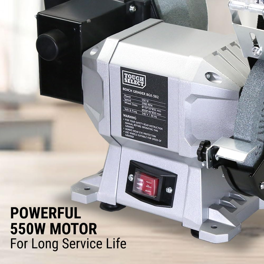 8"/6" Wet & Dry Bench Grinder 550W Industrial Sharpener 200/150Mm Grinding Tool image number 6