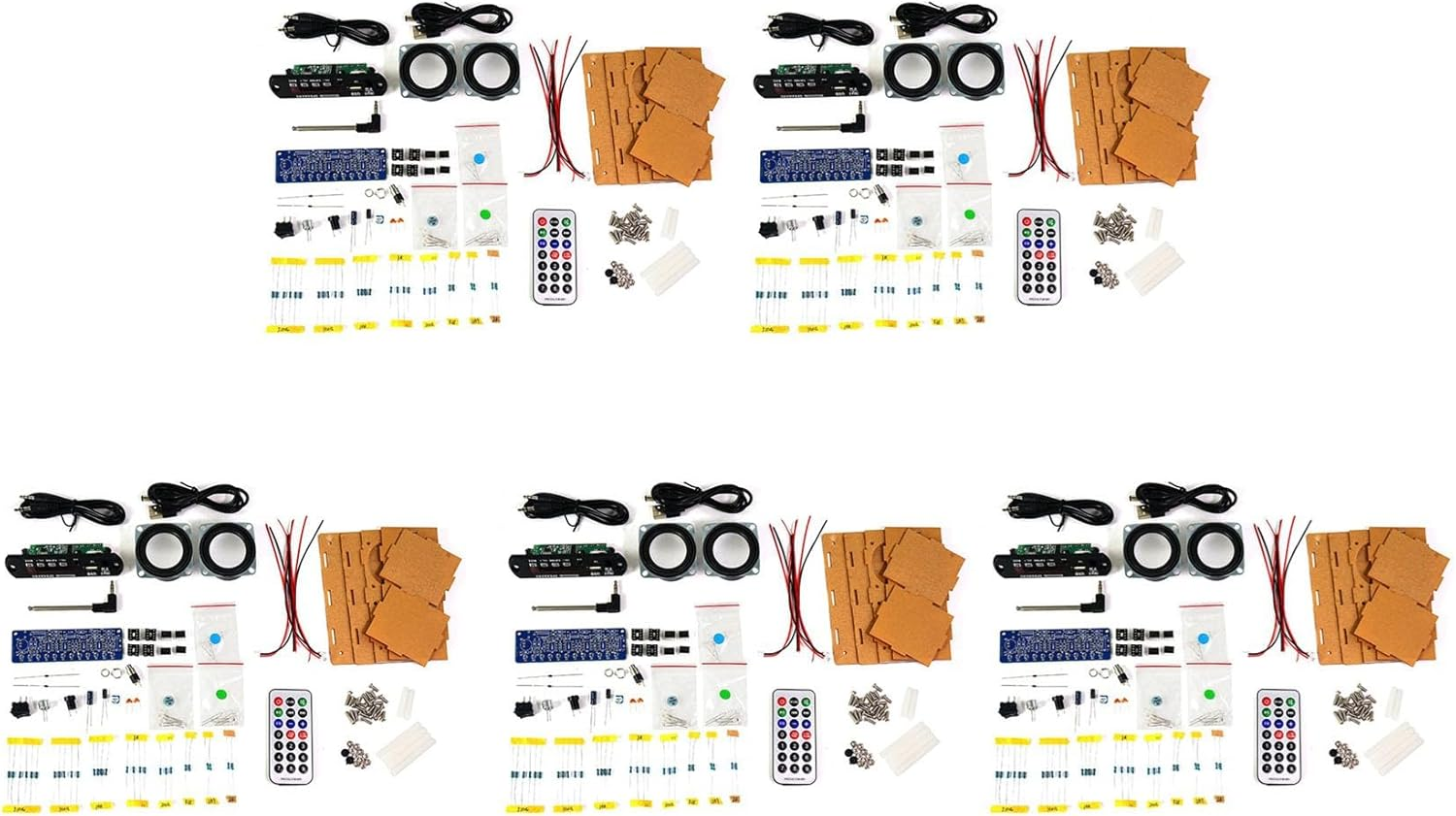 Kaifucy 5X DIY Bluetooth Speaker Kit with FM Radio 87.5-108MHZ DIY Soldering Project Practice Electronic Kit Solder Assembly image number 3