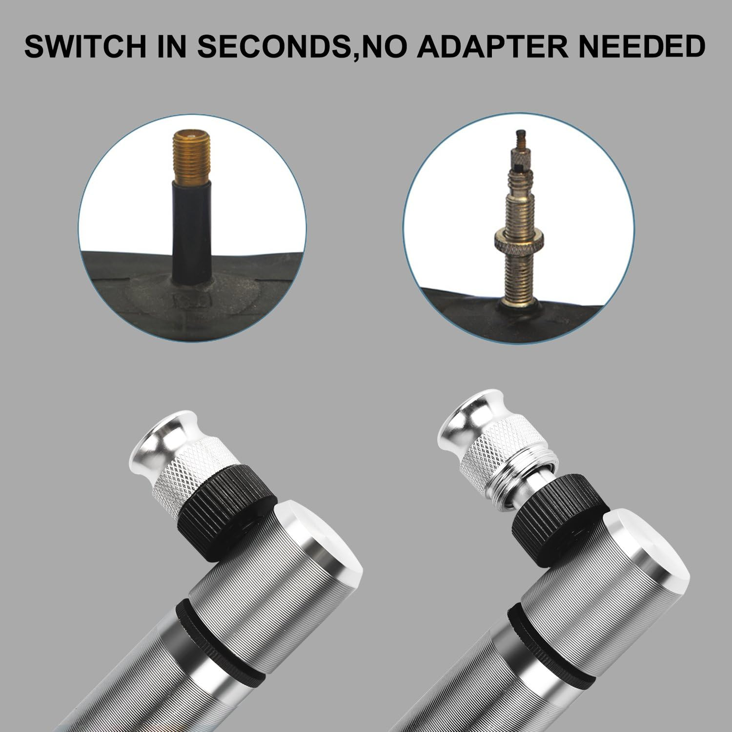 Mini Bike Pump - Fits Presta & Schrader- 160 PSI - Includes Mount Kit -Compact & Light - Bicycle Tire Pump for Road,Mountain and BMX Bikes image number 5