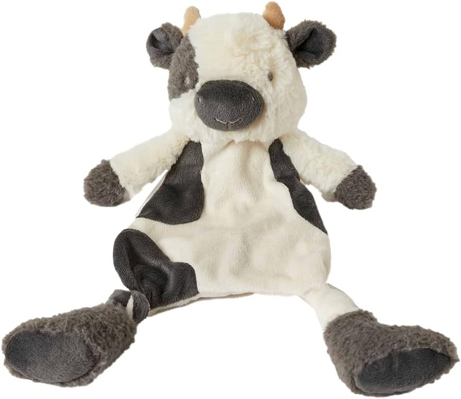 Jiggle & Giggle 30Cm Bertie Cow Comforter W/Soft Plush Baby 0M+ Charcoal/White