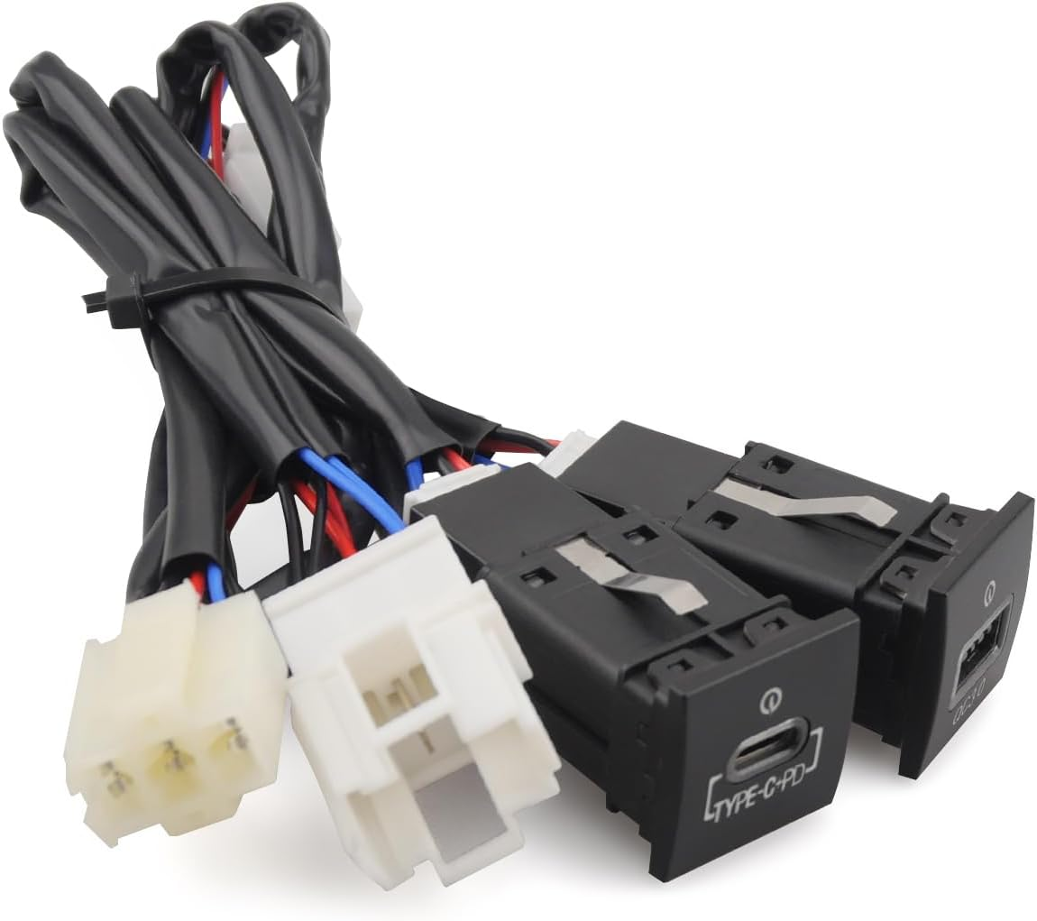 USB-C PD Charger for VW Golf GTI R-Line MK5 MK6, Jetta MK6, Scirocco, Touran 2006-2015 - Dual USB QC3.0 Charger with Quick Charge 3.0 Technology image number 5