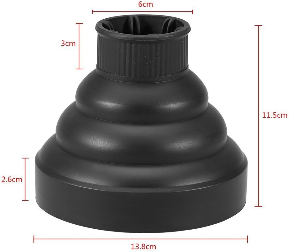 Hair Dryer Cover, 5Colors Foldable Folding Hairdryer Hair Blower Diffuser Cover Styling Hairdressing Tool BLACK