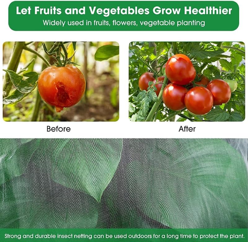 AIMALL 6/10M Netting Insect Bug Fly Fruit Mesh Net Vegetable Plant Protection Cover - Uv-Resistant PE Mesh Plant Protection - Suitable for All Seasons, Sun & Rain Permeable, Multiple Size Options image number 5