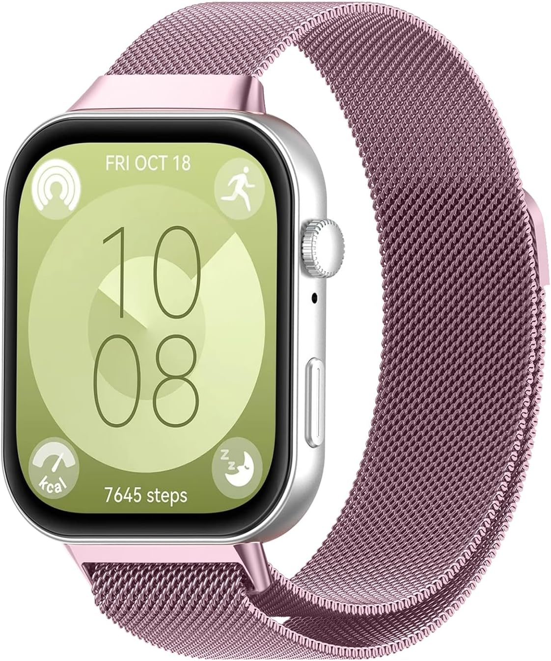 Hinnwer Bracelet for Huawei Watch Fit 3 Magnetic Watch Strap Stainless Steel Metal Replacement Strap Stainless Steel Strap Quick Release for Huawei Watch Fit 3