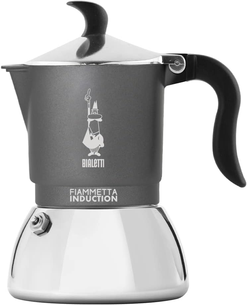 Bialetti Fiammetta Induction Coffee Maker, Aluminium, Steel, Red, 2 Cups