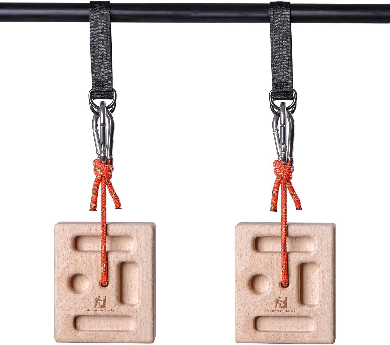Mountain Rocks Ultimate Portable Hangboard Pair with Strap Loading Pin for Hangboard, Pinch Grip and Farmer Crimp Grip Strength Training image number 6
