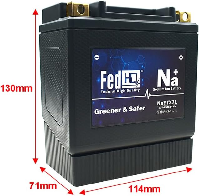 Sodium Ion Battery 12V 54Wh for YTX7L-BS GTX7L-BS RTX7L-BS MBTX7U UTX7L-BS CTX7L for Kawasaki KFX450R 2008-2014 for Honda CB250 Nighthawk 1991-2009 for Suzuki DR200SE 1996-2013 image number 1