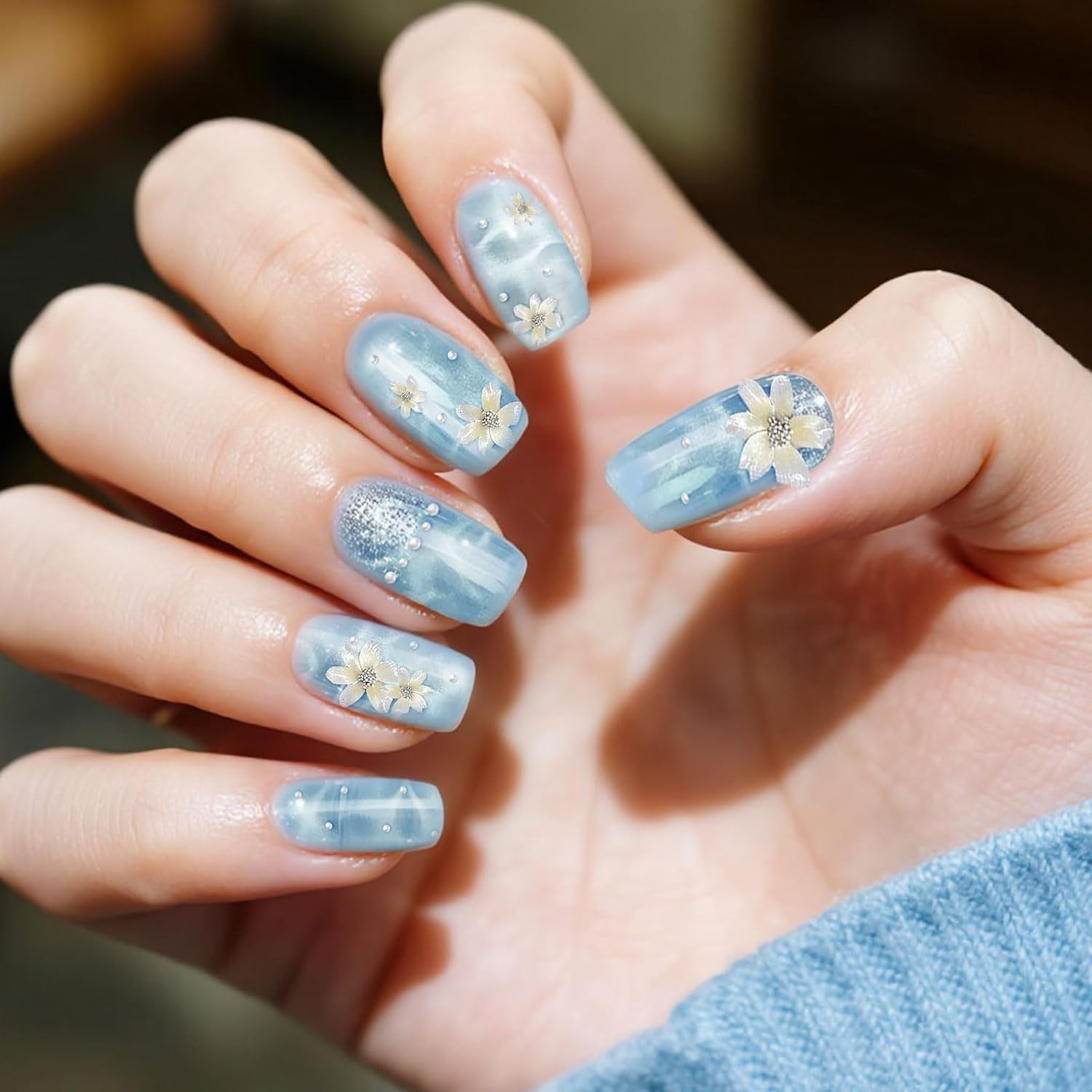 20 Pcs Mini round Ball Cat Eye Magnets, Magnetic Beads for Water Ripple Cat Eye Nail round Magnetic Beads for Home DIY Nail Design Tool Accessories image number 2