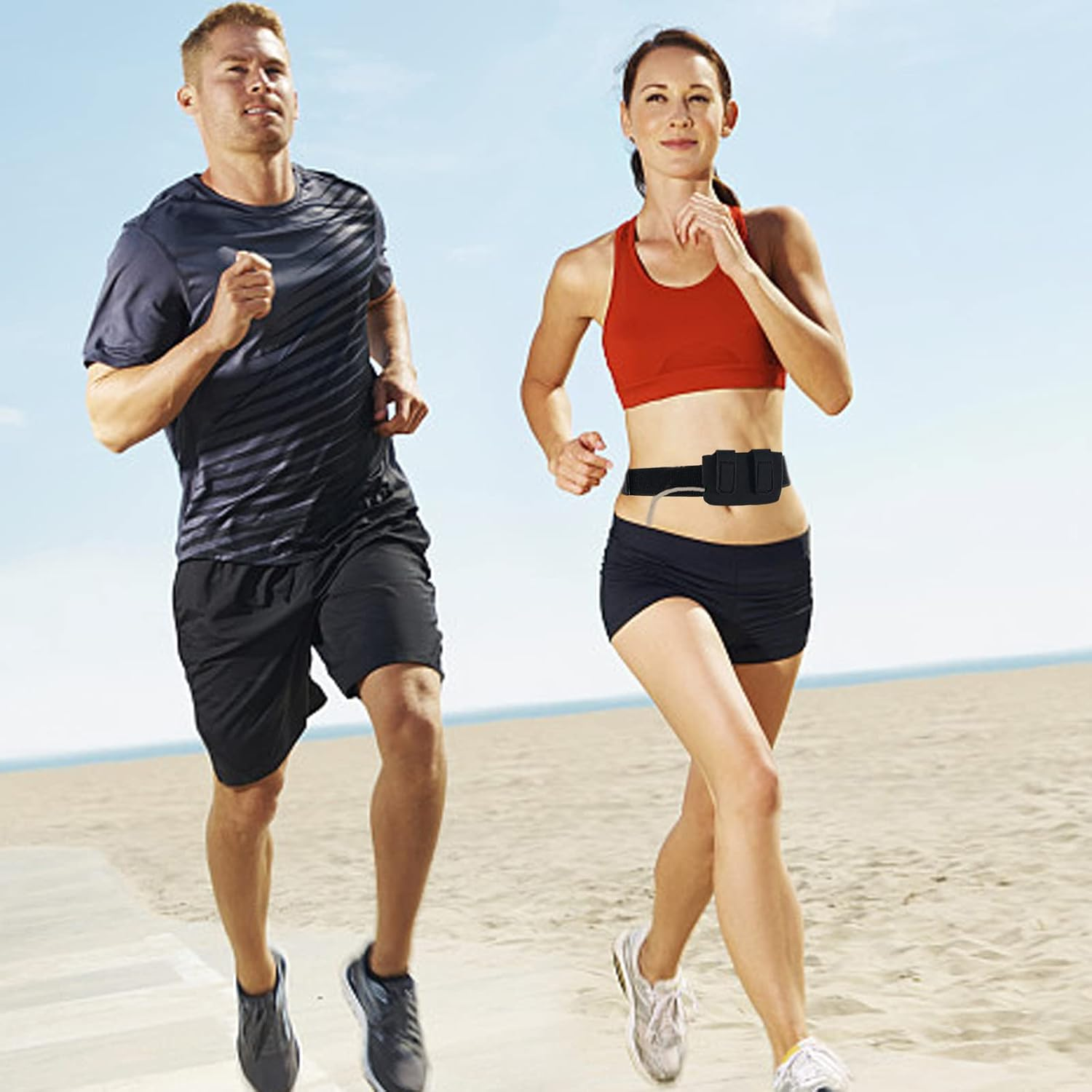 Insulin Pump Holder &ndash; Diabetic Insulin Black Waist Pump Belt &ndash; Adjustable Athletic Insulin Pump Case (Large) image number 6