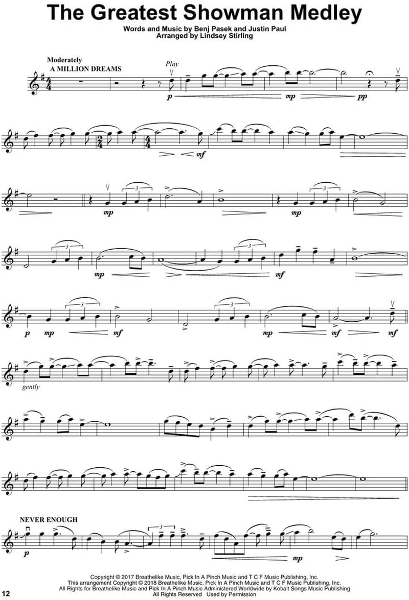 Hal Leonard Lindsey Stirling Top Songs Book: Violin Play-Along Volume 79 image number 5