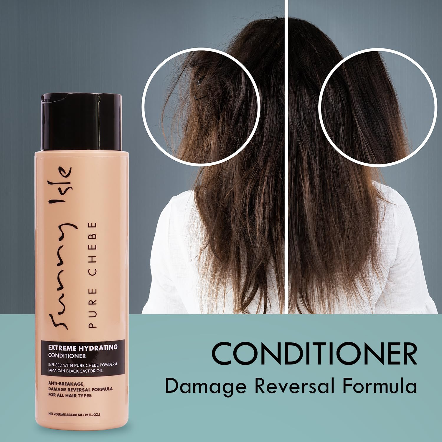 Sunny Isle Pure Chebe Extreme Hydrating Conditioner 12Oz, Anti-Breakage Formula, Infused with Pure Chebe Powder and Jamaican Black Castor Oil, All Hair Types image number 6