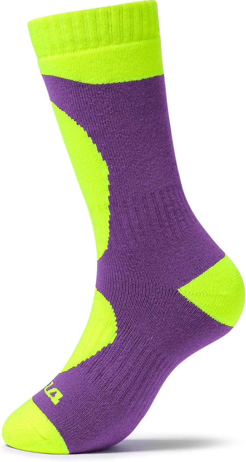 TSLA 1Pack Kids' Thermal Ski Socks, Cushioned & Insulated Calf-Length Snowboard Socks for Cold Weather