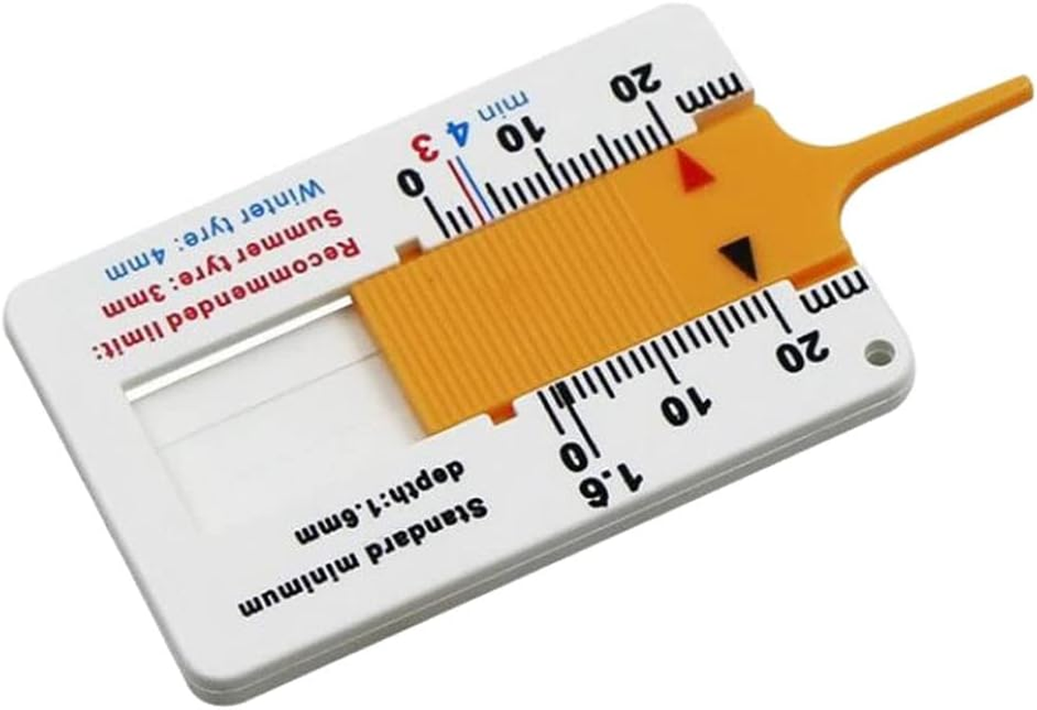 Tyre Tread Depth Calipers Car Motorcycle Caravan Trailer Wheel Measure Tools