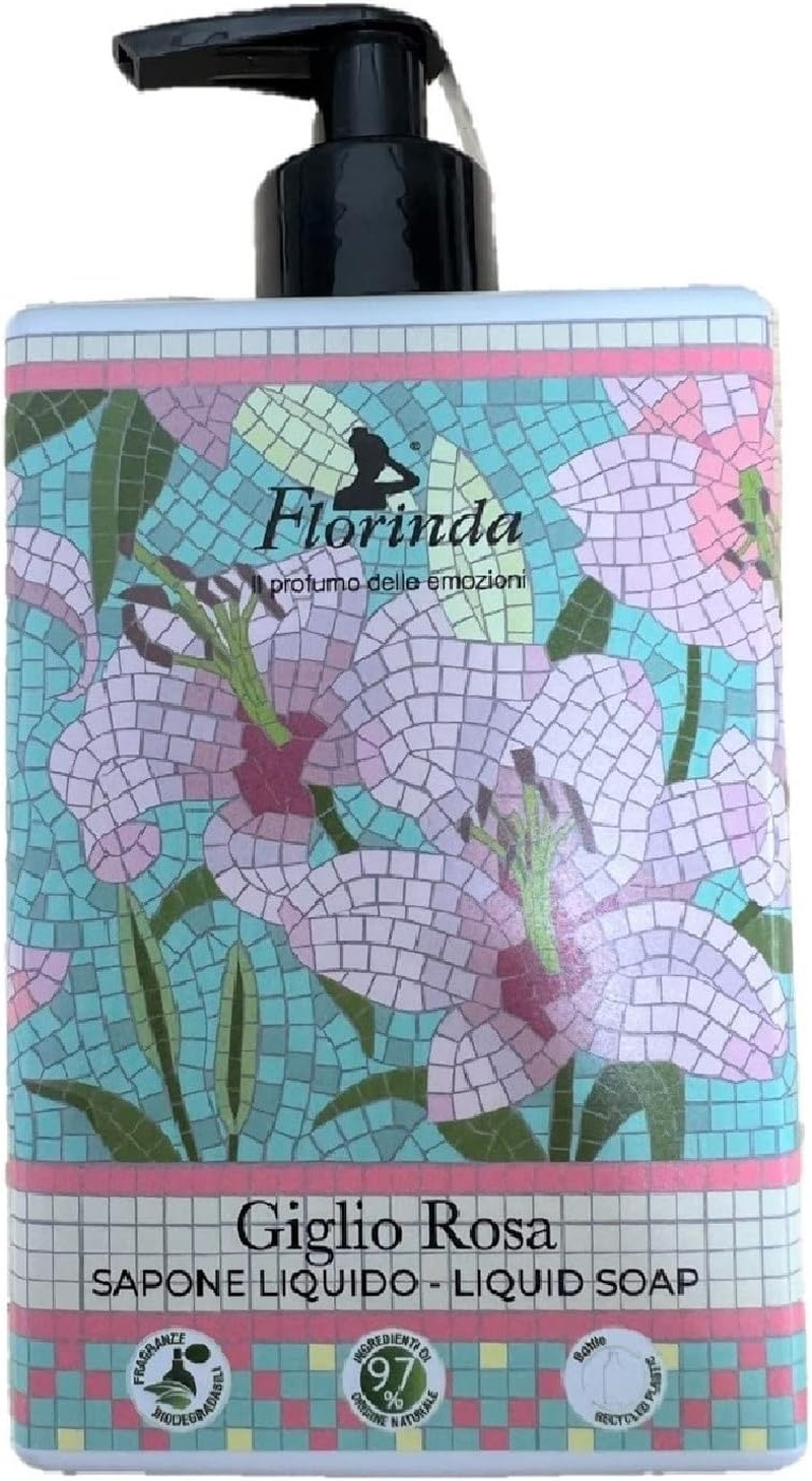 Florinda Fragrance Liquid Soap, 16.9 Fl Oz (500 Ml), Mosaic, Lemon image number 4
