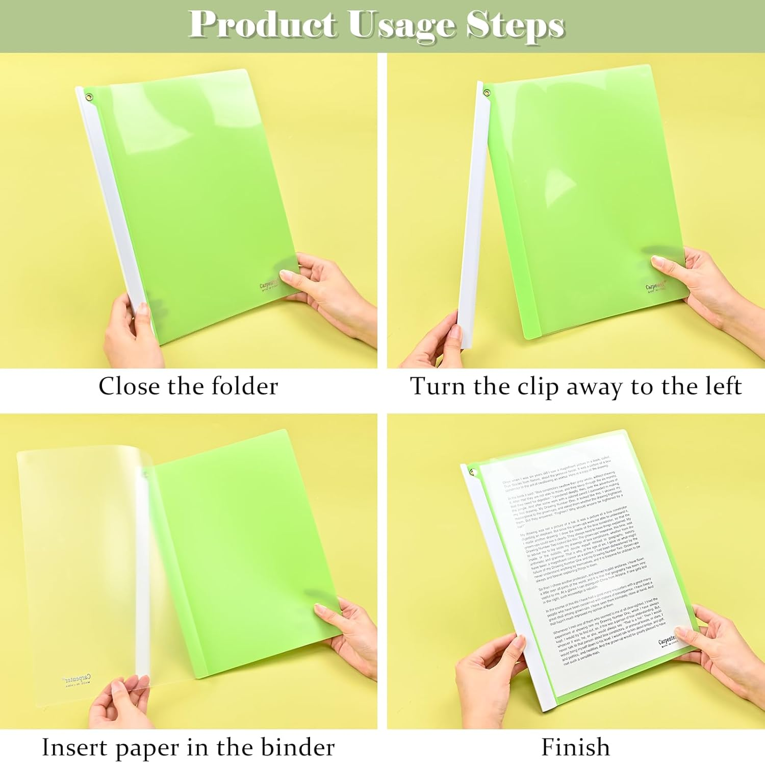 BAYTORY Clear Report Covers with Swing Clip, Plastic Folders for A4 and Letter Size Paper, 5 Pack Clear Front Presentation Binder for School Business, 40 Sheet Capacity/Pack (Morandi)