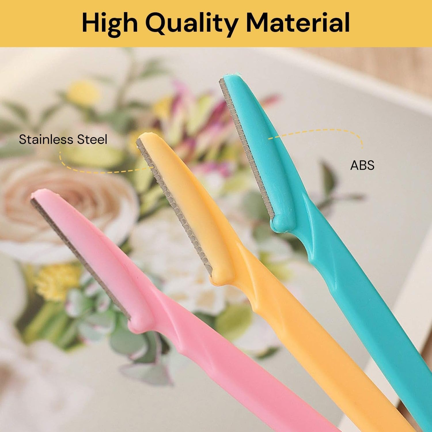 EZONEDEAL Eyebrow Razors Shaper Facial Hair Remover Face Shaver Face Razor Trimmer Safety Facial Razor Exfoliating Tool,Multipurpose Exfoliating Dermaplaning Tool Eyebrow Razor for Women Men image number 4