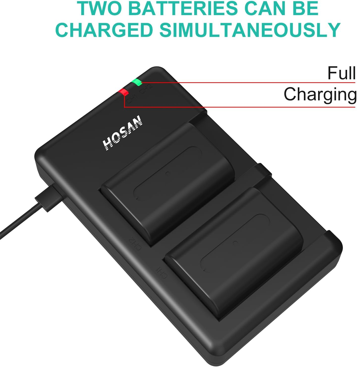 HTYCSCZ NP-FH50 Battery (2 Pack) and Dual USB Charger Kit for Sony HX100, A230, A290, A390 image number 4