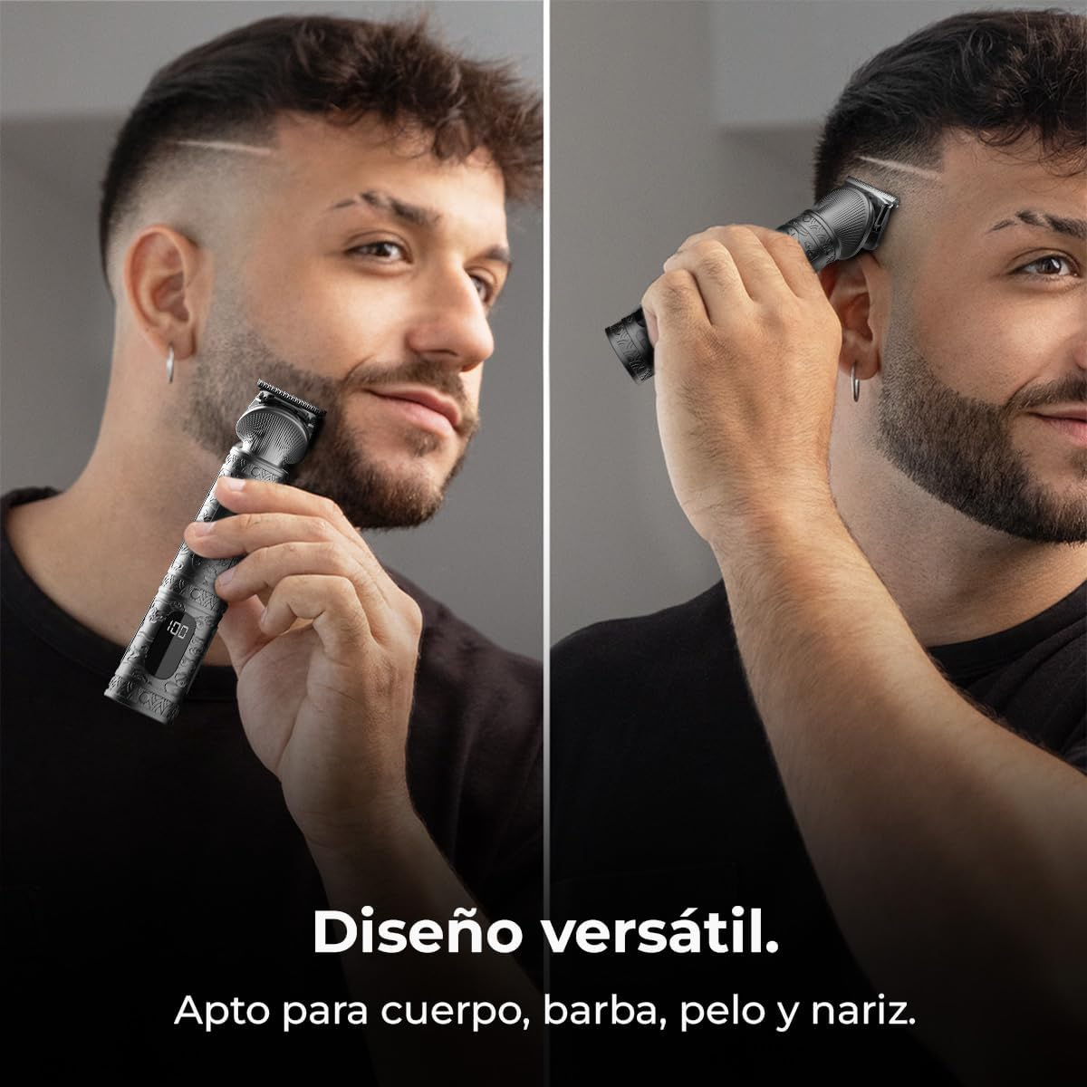 Cecotec Precisioncare Samurai Profiling 6 in 1 Multifunction Professional Shaper for Nose and Body, Autonomy 150 Min, Combs 3-15 Mm, Precise Profiling, Storage Base, Display image number 1