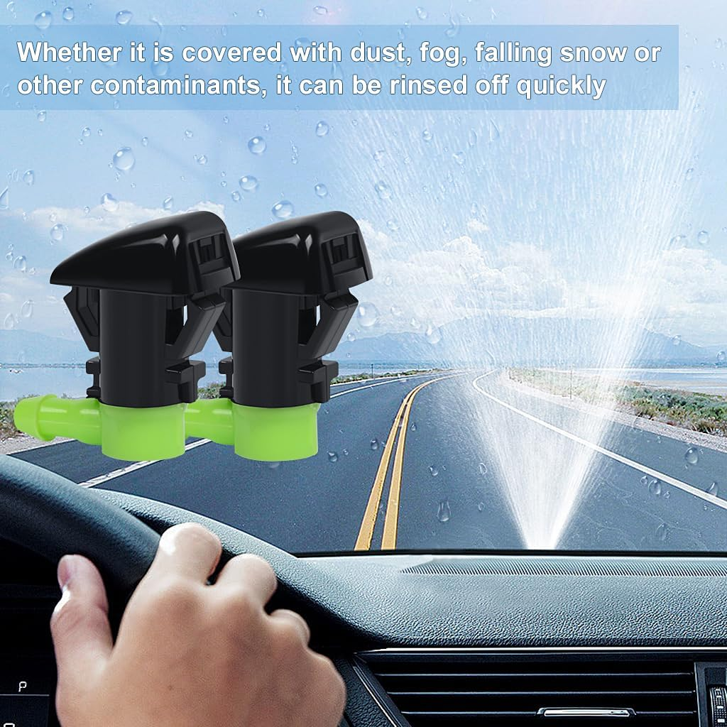 2 Pcs Adjustable Windshield Washer Nozzle Kit - Fit for Jeep Grand Cherokee 2011-2024, GMC Acadia/Buick Enclave 2007-2017, Chevy Traverse 2009-2017, Cadillac SRX 2010-2016, Wiper Fluid Spray Nozzle image number 4