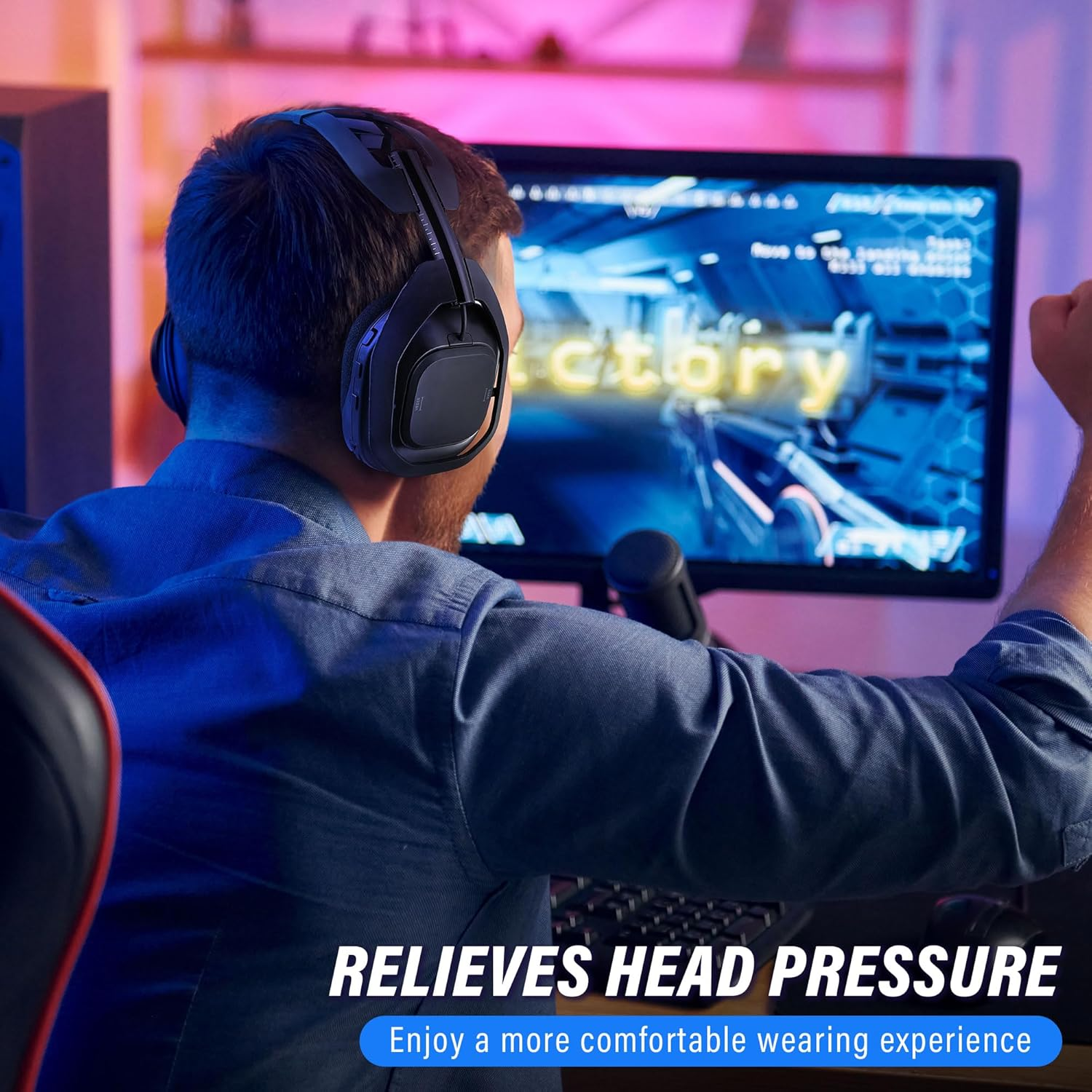 Enhon 2 Pack Aluminum Headphones Support Brace Clamps, Compatible with Astro A50 Gen 4 & Mod Kit Durable Headband Clip for Enhanced Stability and Comfort (Black) image number 1