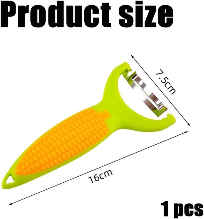 WADY 1Pcs Stainless Steel Corn Peeler &ndash; Durable & Efficient Kernel Remover Tool for Corn on the Cob, Easy-To-Use Dishwasher Safe Kitchen Gadget,Green image number 1
