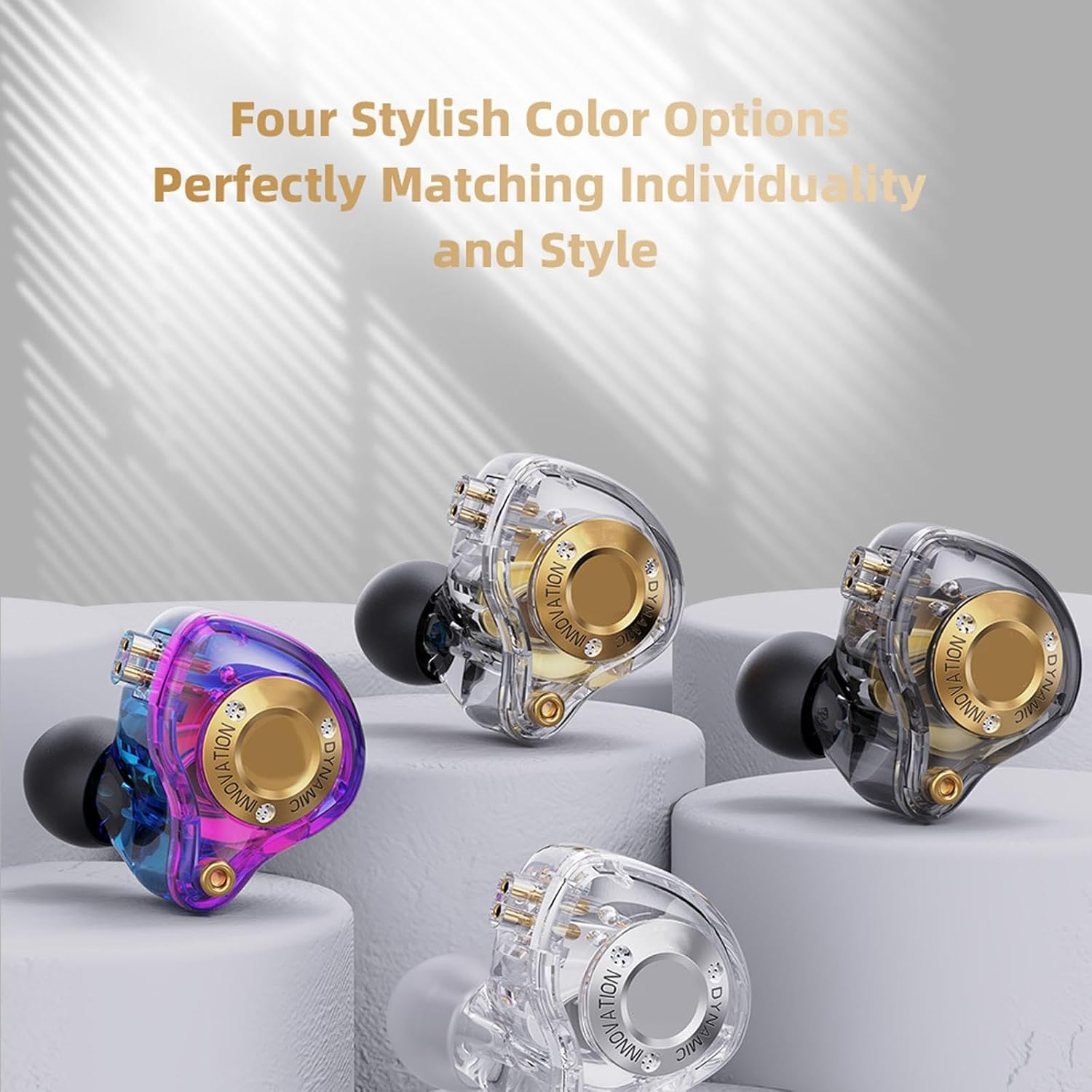 Gaming Earphones with Detachable 2-Pin Cable, Enhanced Bass for Immersive Sound - In-Ear Headphones for PC Gaming, Mobile Music, Travel - Colored image number 2