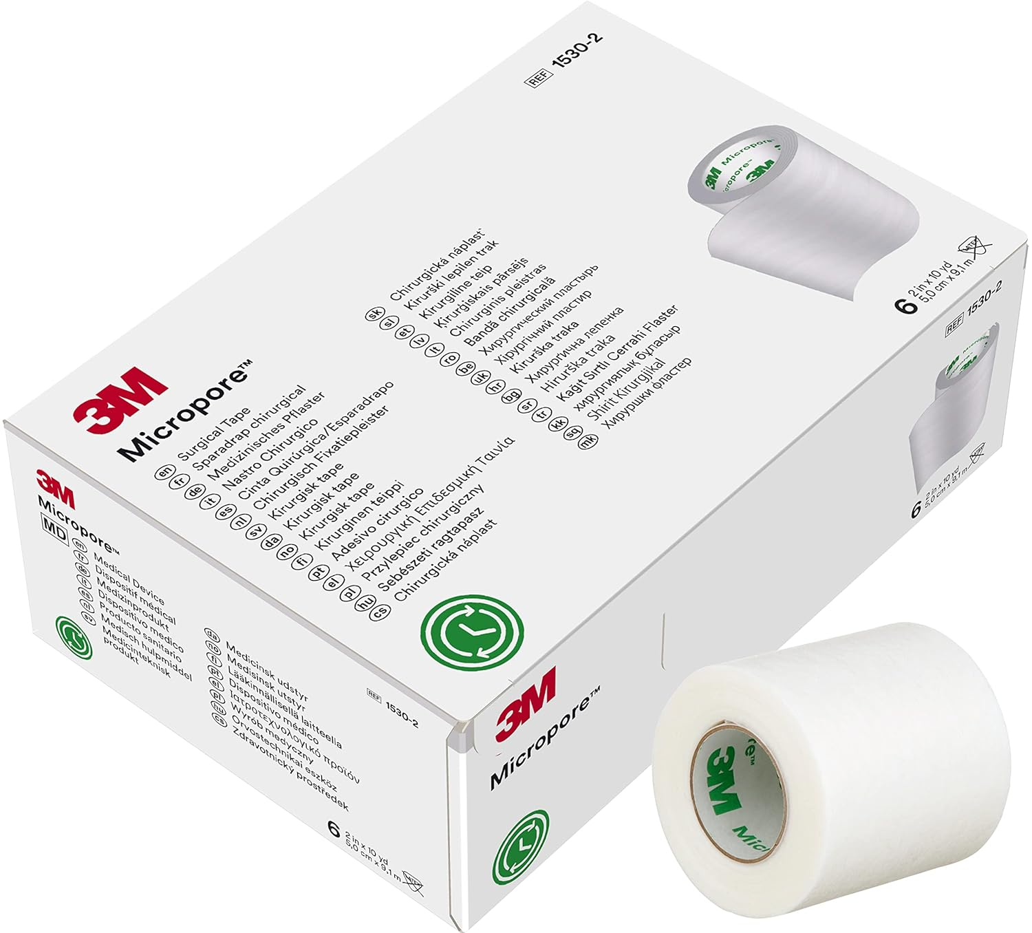 3M Micropore Tape 1530-2, 6 Rolls image number 1