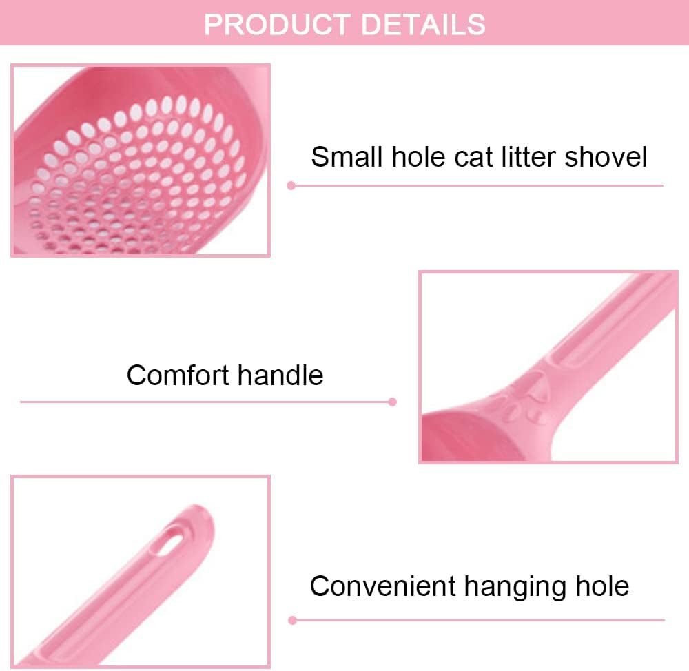 3 Pack Long Handle Cat Litter Scoop Cat Litter Shovel Kitten Cleaning Tool for Sifting Kitty Litter image number 2