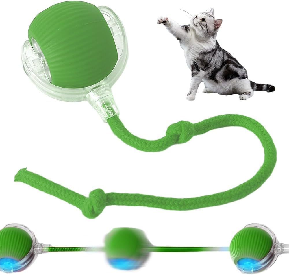 Cat Toys Rolling Ball Dog Ball, 2025 Upgrade Self Rolling Dog Ball Interactive Cat Toys Automatic Cat Toy Self Moving Dog Toys, 360&deg; Smart Automatic Rolling Ball Toys for Pets (Gray)