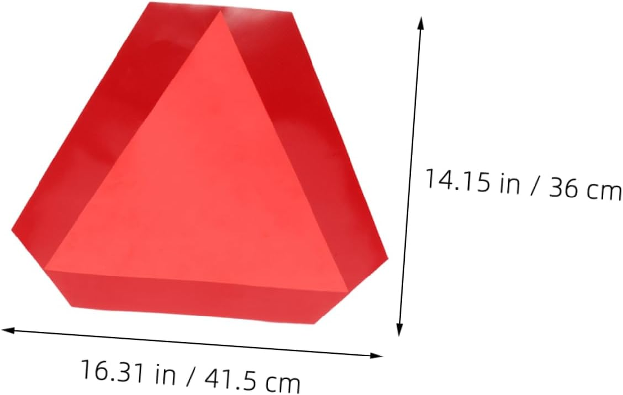 2Pcs Reflective Slow Moving Sign Triangle for Car Truck Trailer Dark Signs Road Reflectors image number 1