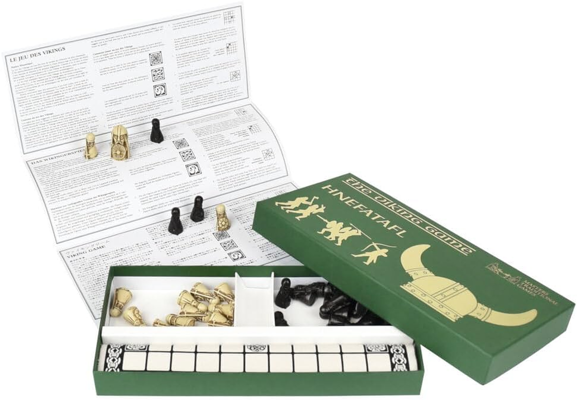 Hnefatafl Board Game - Viking Chess Set - the Masters Edition with Cloth Board and Detailed Resin Pieces - Two Player Strategy Board Game image number 2
