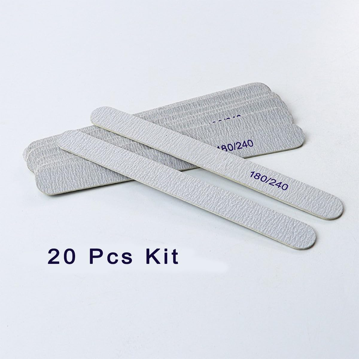 Nail File 20 PCS Professional Double Sided 180/240 Grit Durable Nail Files Manicure Tool and Nail Buffering Files image number 4