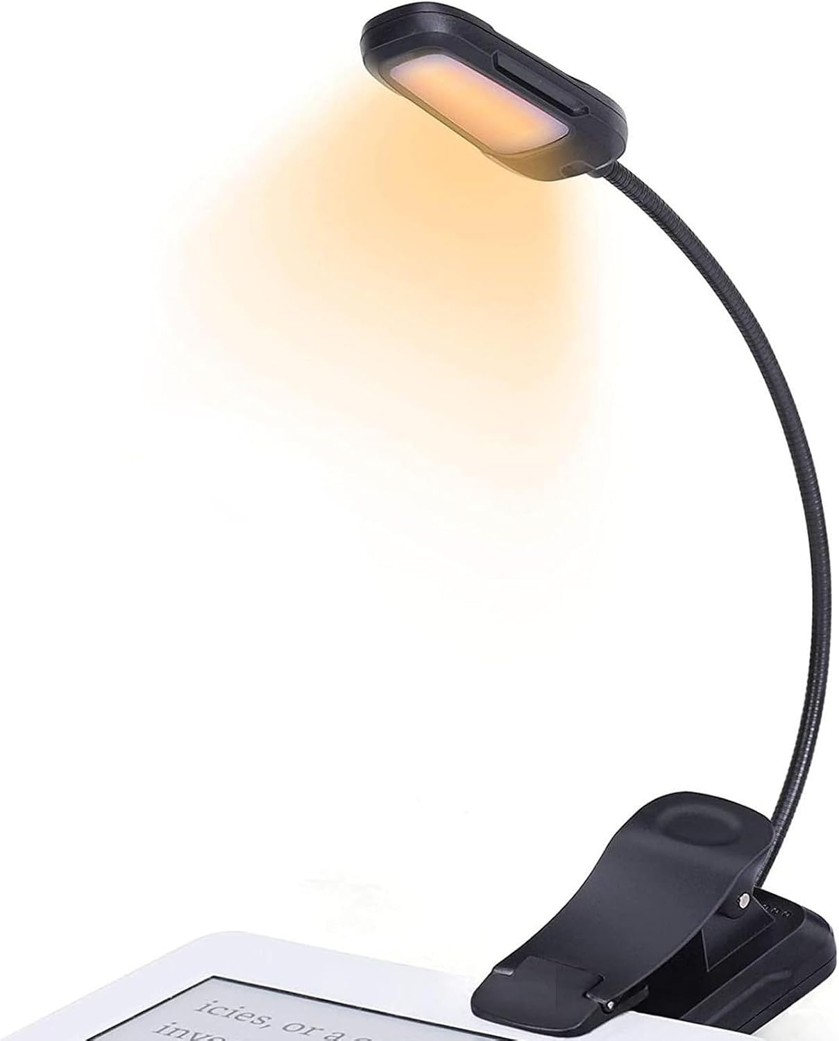 Homiliky Eye-Care Book Light, 3 Mode & Stepless Dimming Reading Lamp, Type-C Rechargeable, 360&deg; Flexible Gooseneck for Bedside Reading, No Blue Light Hazard, High Color Rendering Index image number 2
