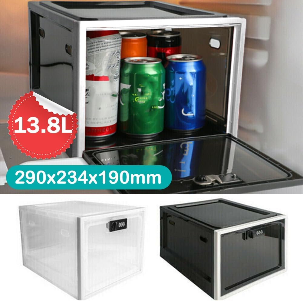 Large Medicine Lockable Box Lockable Storage Box Plastic Boxes for Personal Items Storage Bin with Lock Locking Plastic Storage Container for Medicine Snacks Food image number 3