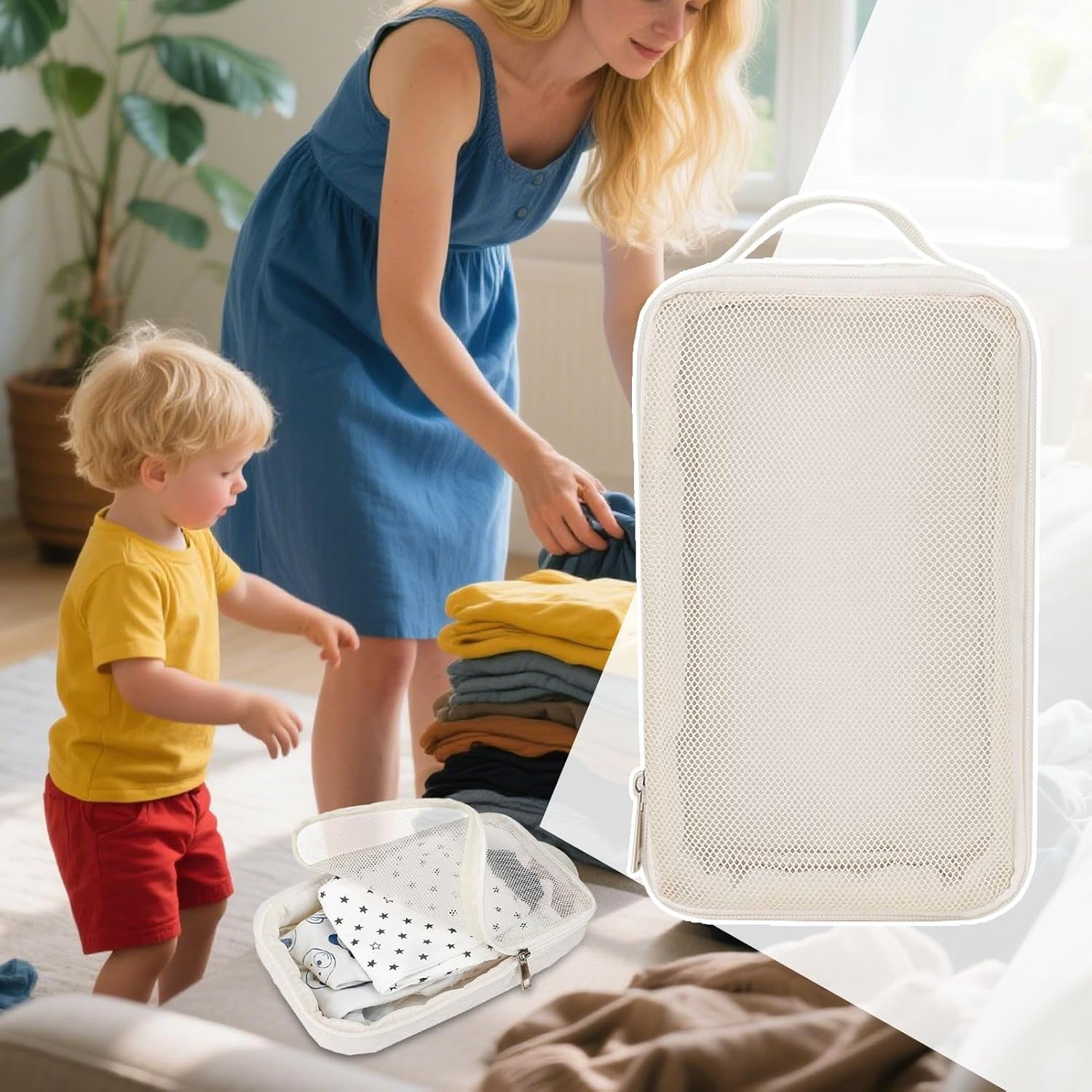 G&eacute;n&eacute;rique Diaper Storage Bag, Organizer Pouch, Nursery Travel Case, Lightweight Waterproof Fabric, Zipper Pocket Design, Baby Gear Storage for Daily Family Use, 9.84 X 5.91 X 1.57 Inches image number 6