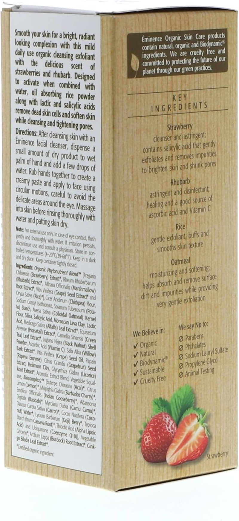 Eminence Organic Skincare Strawberry Rhubarb Dermafoliant, 4.2 Ounce