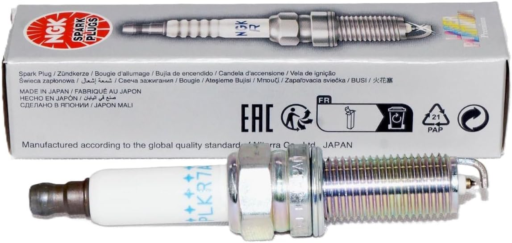 NGK 6Pc - Laser Platinum Spark Plugs Stock 4288 Nickel Core Tip Standard 0.032In PLKR7A