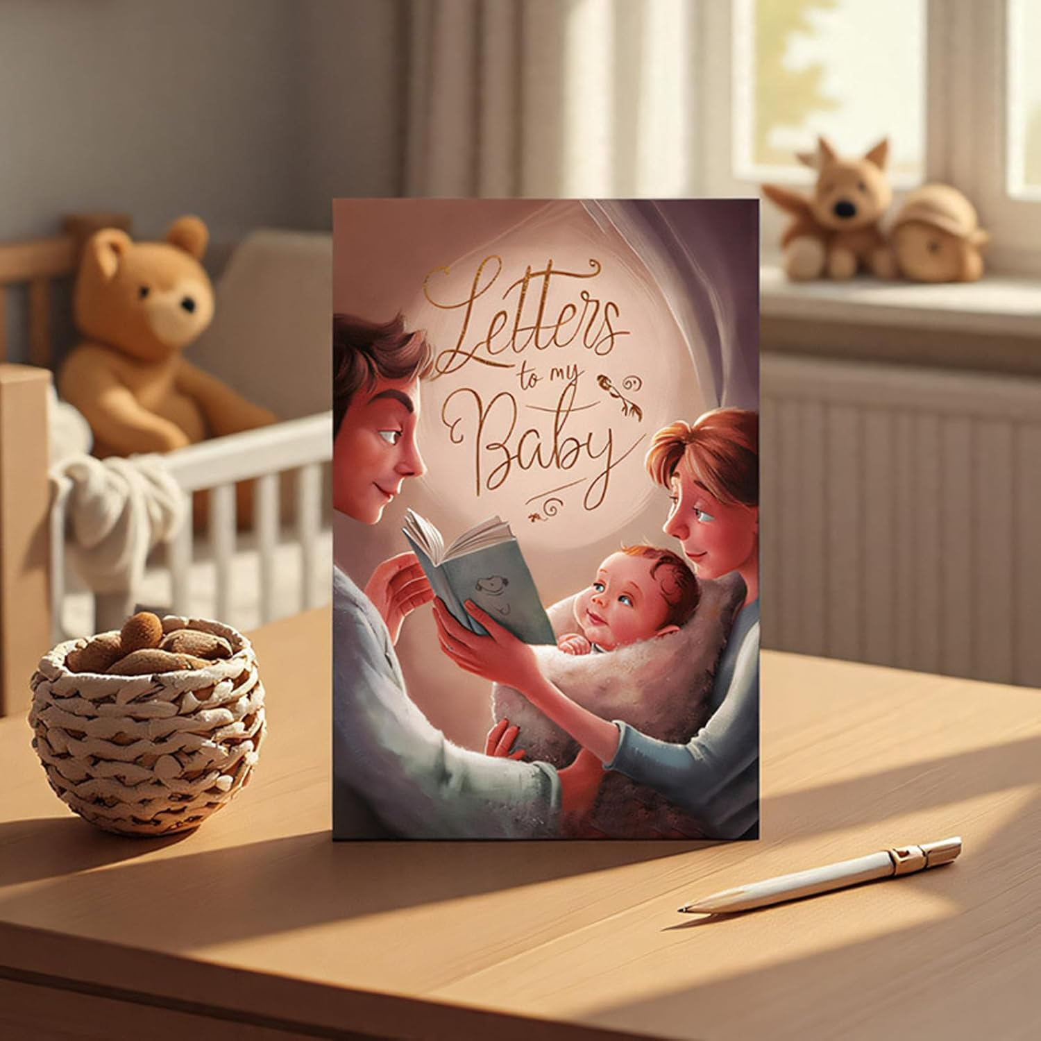 Pzuryhg Journal Notebook - Keepsake Record Book for New Mothers - 50-Sheet Family Relationship Bonding Parenting Record Notebook Diary for Baby Children Girls Boys Kids image number 2