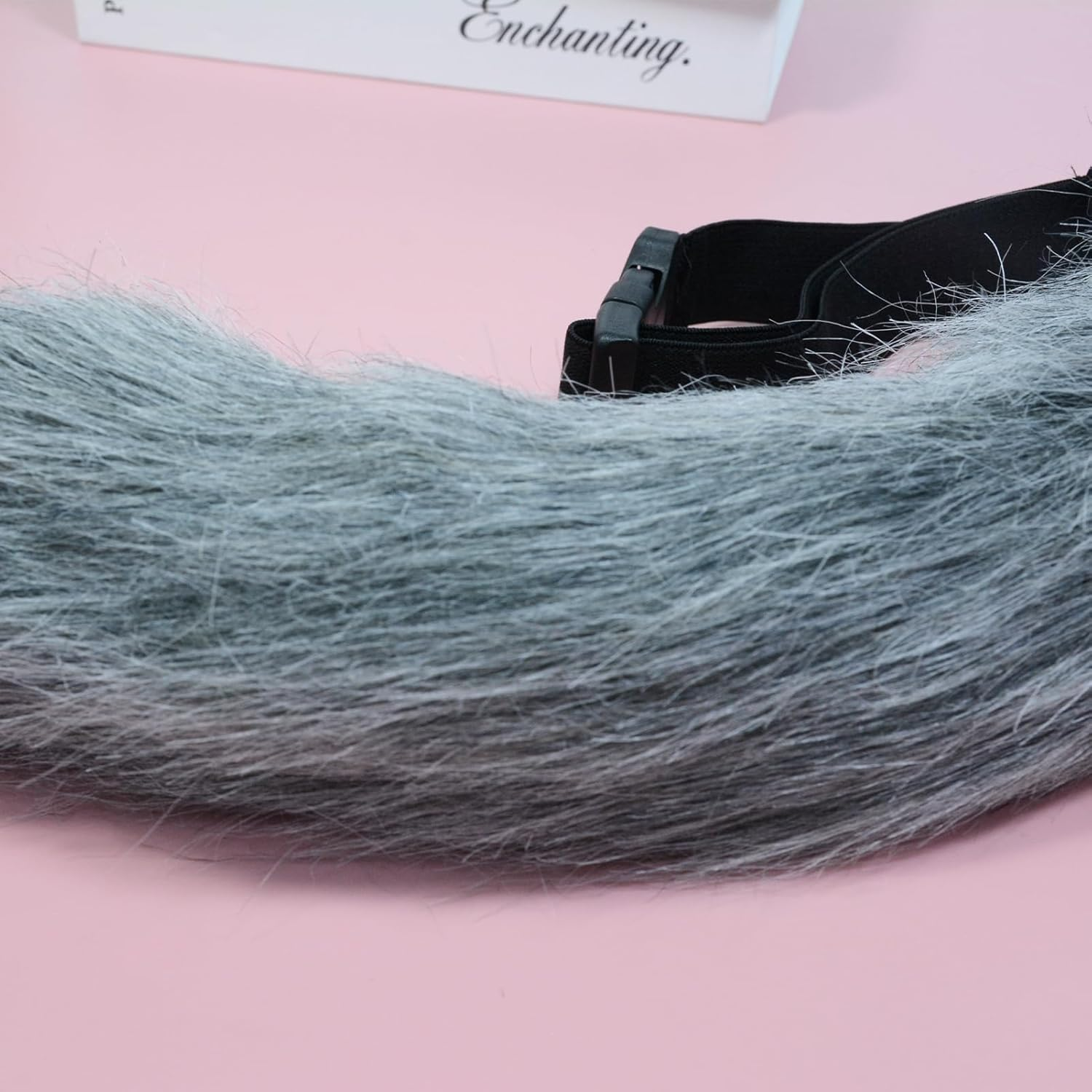 Furry Costume Wolf Costume for Girls Adult Kids Includes Fox Tail Plush Mask and Plush Paw Gloves Perfect for Halloween Costume Parties Christmas Events(Grey) image number 4