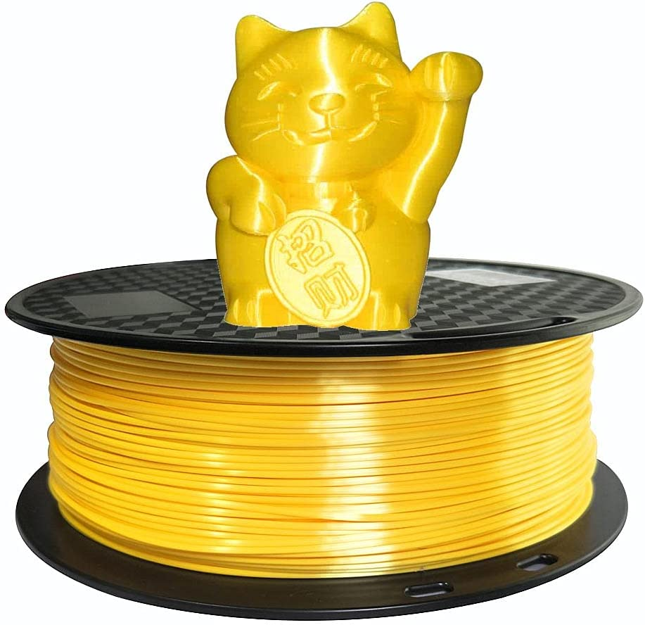 CC3D Silk Yellow PLA Filament 1.75 Mm 1KG 3D Printer Filament Silky Shiny Bright Yellow 3D Printing Materials CC3D Filament