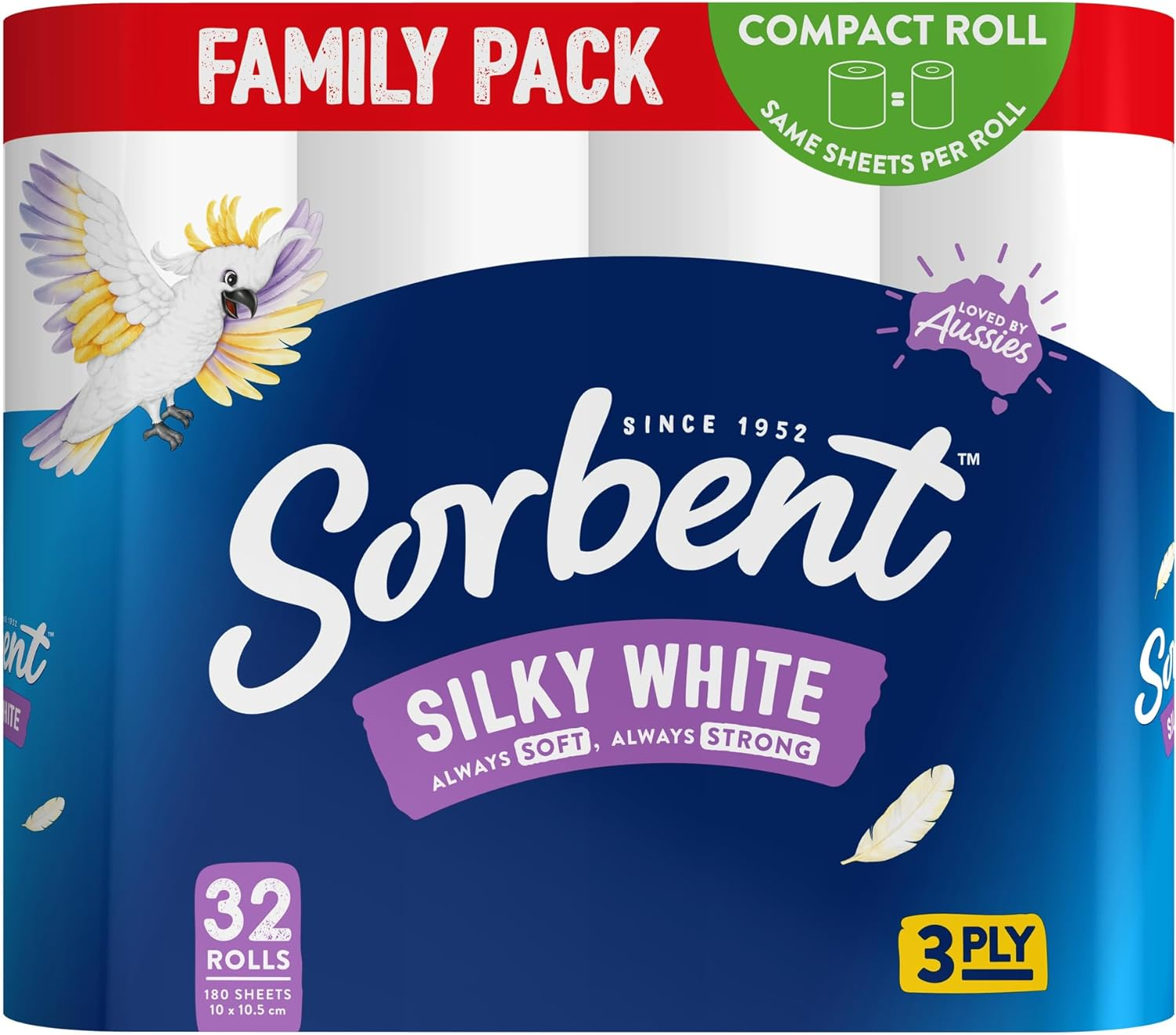 Sorbent 3PLY Silky White Toilet Tissue - 32 Pack image number 5