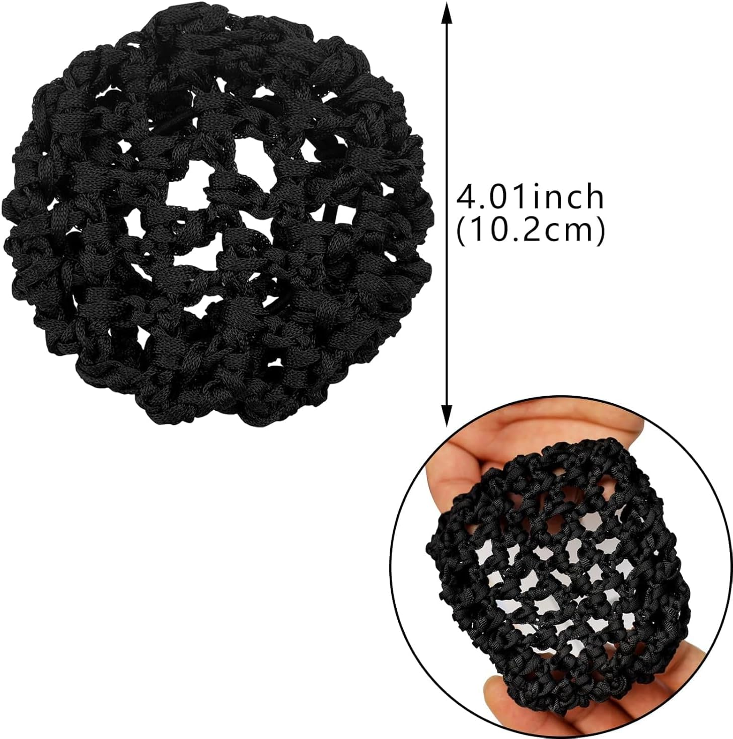 Ballet Hair Bun Cover Hair Nets for Buns, 8Pcs Dance Hair Bun Ballet Net Stretchy Elastic Bun Hair Net,Hair Bun Holder Ballet Hair Nets Cover Dance Hair Bun Nets Ballet Hair Bun Cover Elastic Bun Nets image number 3